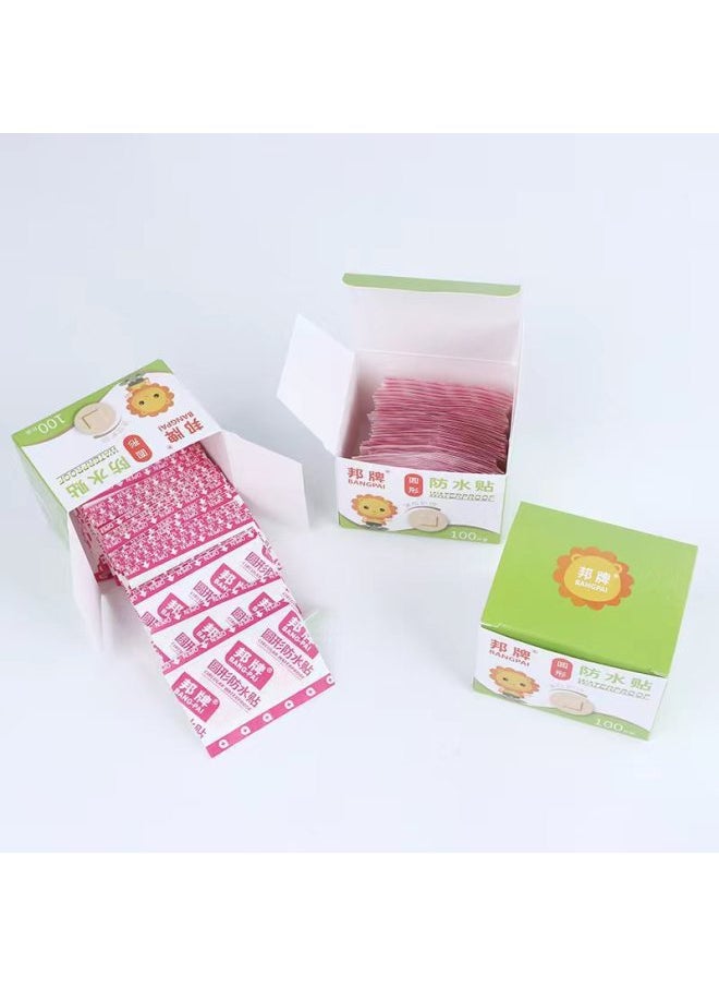 Generic Bang Brand Round Waterproof Sticker Band-Aid Infusion Bottle Mouth Sticker Round Bath Waterproof Face Sticker Mini Band-Aid-Specifications:1 Box [100 Stickers]  - Image 4
