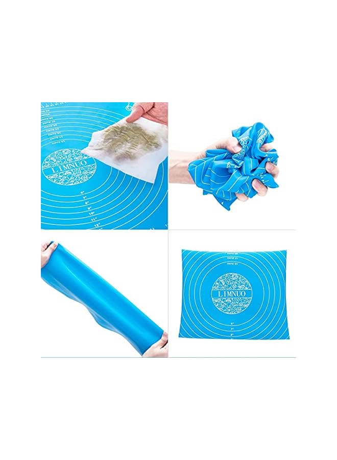 ECVV Silicone Baking Mat For Pastry Rolling With Measurements, Liner Heat Resistance Table Placemat Pad Pastry Board, REUsable Non-Stick Silicone Baking Mat For Housewife, (ASSORTED) - Image 2