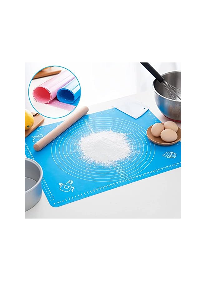 ECVV Silicone Baking Mat For Pastry Rolling With Measurements, Liner Heat Resistance Table Placemat Pad Pastry Board, REUsable Non-Stick Silicone Baking Mat For Housewife, (ASSORTED) - Image 5