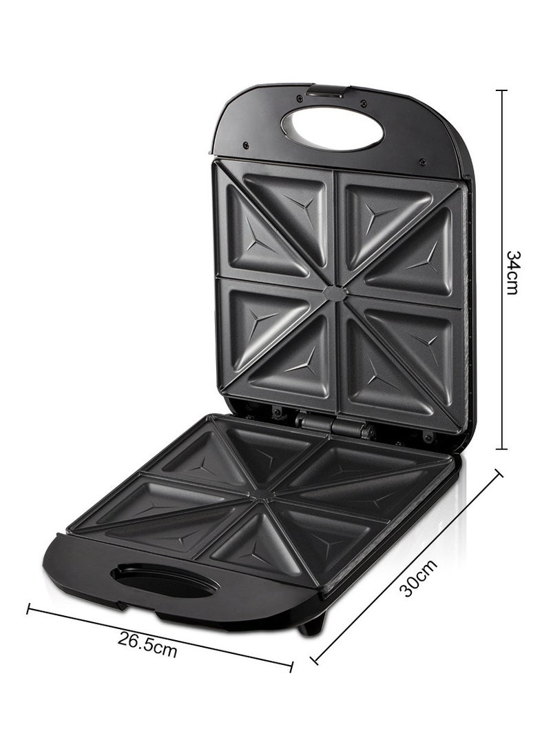 RAF - 8 Slice Non Stick Personal Breakfast Bread Toaster Triangle Sandwich Maker 1400W Automatic Temperature Control for Home Use - Image 1