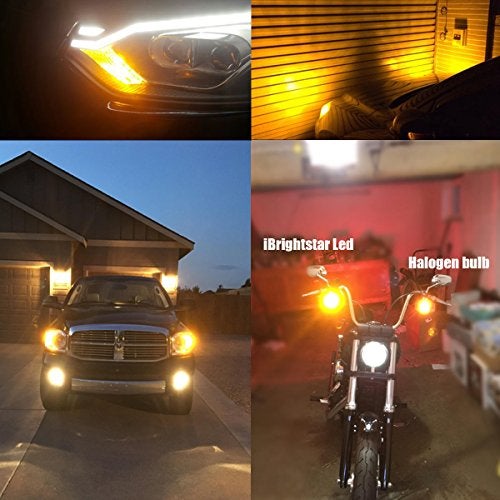 iBrightstar 9-30V Extremely Bright 1157 2057 2357 7528 BAY15D LED Bulbs Replacement for Turn Signal Lights, Amber Yellow - Image 5