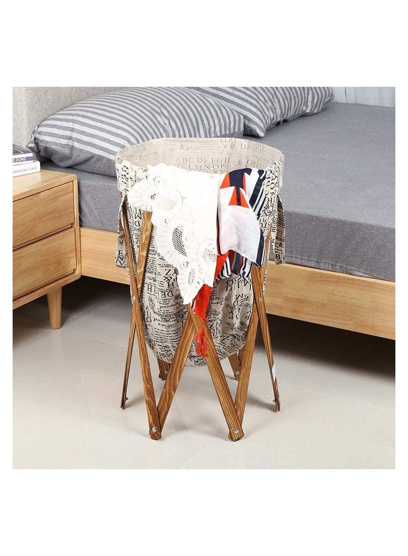 LINGWEI Laundry Basket Storage Organizer Foldable Liner Fabric Bag - Image 1