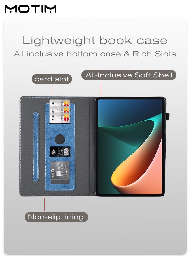 Motim Tablet Case for Xiaomi Redmi Pad 10.61 Inch, PU Leather Slim Protective Shell Back Cover, Smart Case with Card Holder/Pen Slot/Multi-angle Support /Support Auto Wake | Sleep  - Image 5