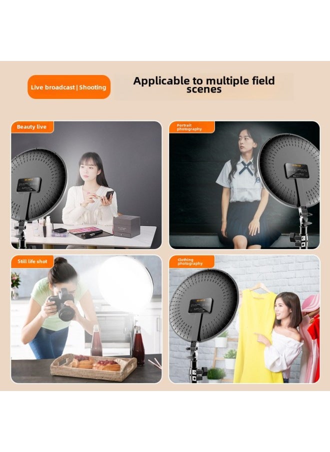 Generic - Source Full Screen Live Light Supplementing Light Live Beauty Light Self-timer Lighting Light Desktop Floor Mobile Phone Bracket-Specifications:10 Inch Full Screen - Image 1