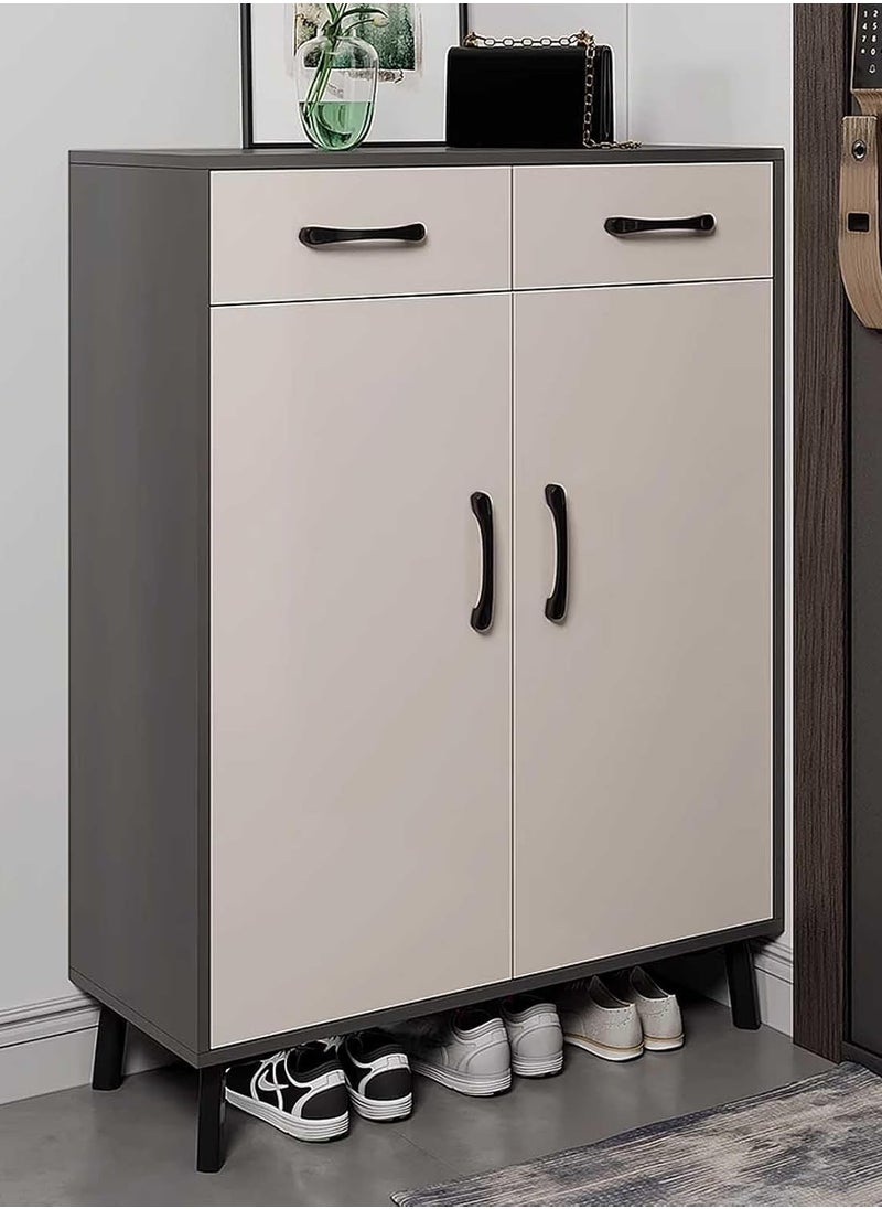 Shoe Storage Shoe Racks Storage for Hallway, Shoe Cabinets with Adjustable Shelves Organizer Shoe Storage with Doors and Drawers