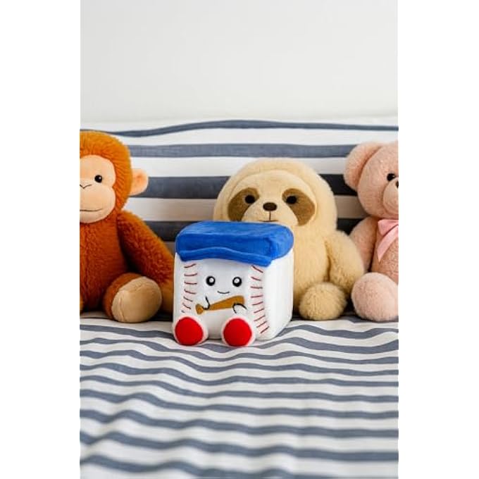 MGM Toy - Squarepal - Baseball - Anti-Stress Plush - 193618 - Memory Foam - Gadget - Gift - Sports - Rehabilitation - Anxiety - Sensory Toy - From 2 Years - Image 4