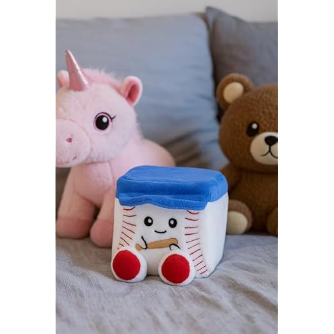 MGM Toy - Squarepal - Baseball - Anti-Stress Plush - 193618 - Memory Foam - Gadget - Gift - Sports - Rehabilitation - Anxiety - Sensory Toy - From 2 Years - Image 2