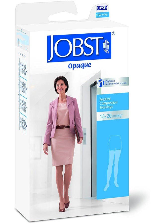 BSN Medical - BSN Medical 115510 JOBST Compression Hose, Thigh High, 15-20 mmHG, Closed Toe, Large, Natural - Image 1