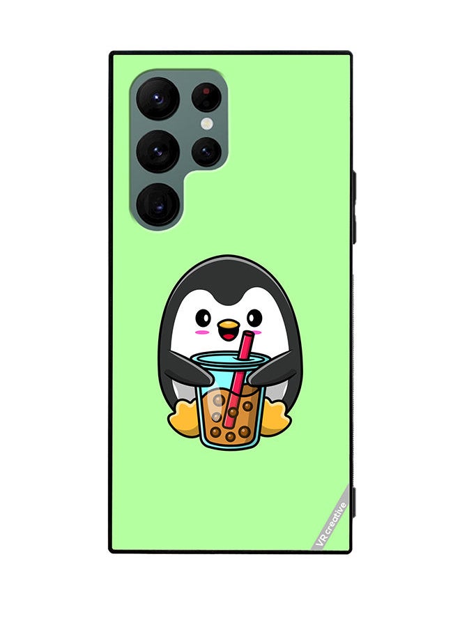 VR CREATIVE - Protective Case Cover For Samsung Galaxy S22 Ultra 5G Penguine Cola Design Multicolour - Image 1