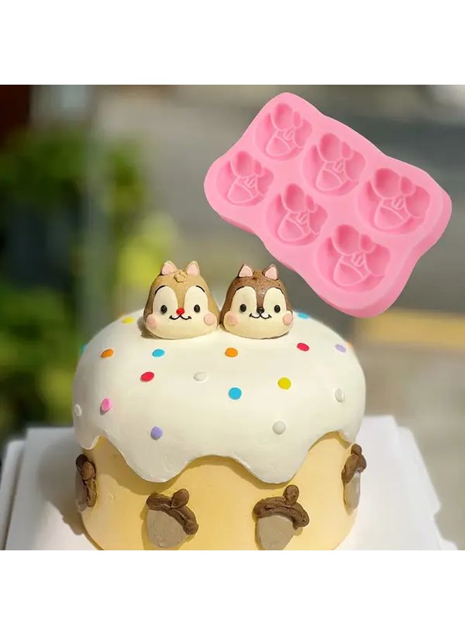 Model A14 Silicone Squirrel Bear Fondant Mold For Cake Candy Ice Cream Baking - Image 4