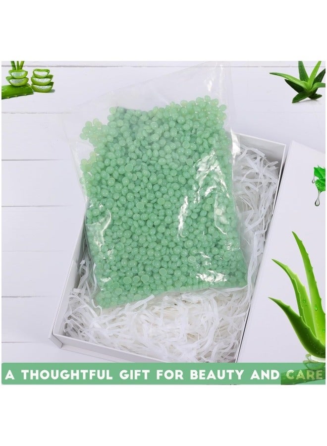 Hard Wax Beads, Bikini Waxing Beans for Hair Removal, Women Wax for Face, Leg, Chest, Back and Lip(Aloe Scent)