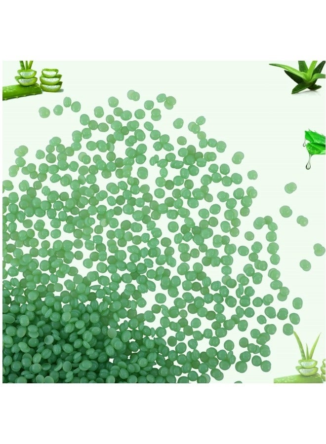 Hard Wax Beads, Bikini Waxing Beans for Hair Removal, Women Wax for Face, Leg, Chest, Back and Lip(Aloe Scent)