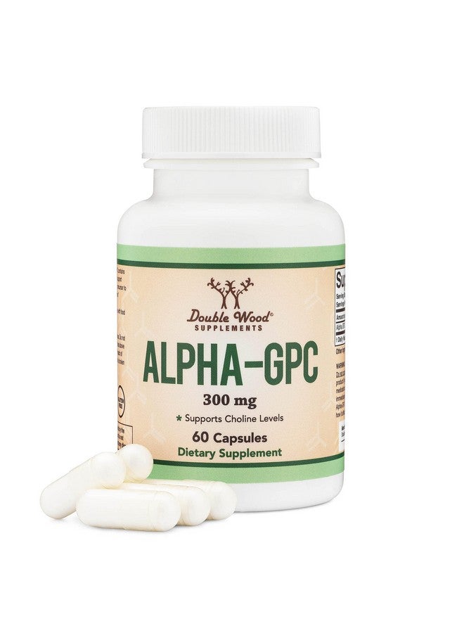 Double Wood Supplements Alpha GPC Choline Capsules - 60 Count, 600mg Servings - Brain Support Aid that Supports Focus, Memory, Motivation, and Energy - (Made in the USA) Brain Support Supplement by Double Wood Supplements - Image 1