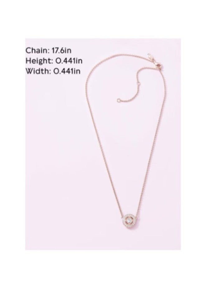 PANDORA - PANDORA Vintage Round Collier Adjustable Necklace and Clear Cubic Zirconia in 14k Rose Gold - Image 1