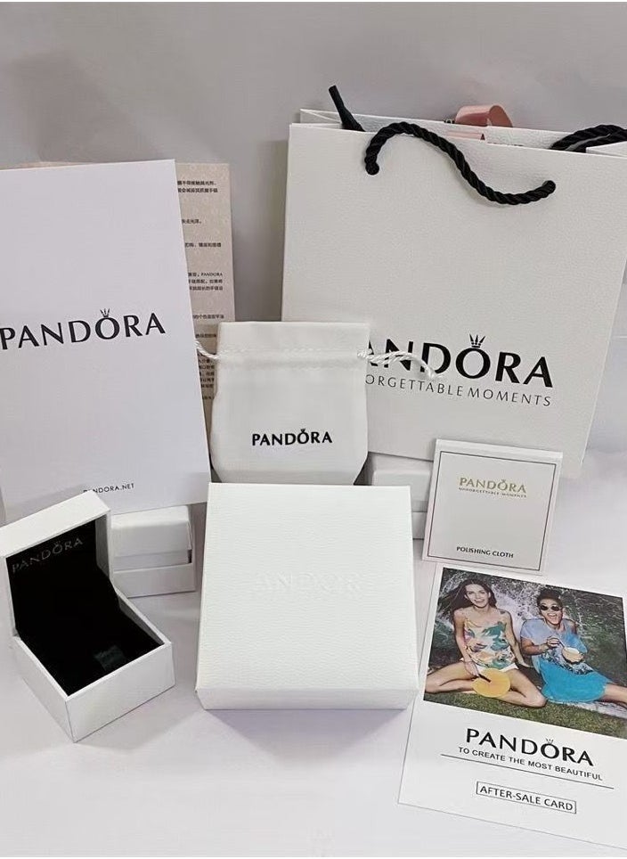 PANDORA - PANDORA Vintage Round Collier Adjustable Necklace and Clear Cubic Zirconia in 14k Rose Gold - Image 1