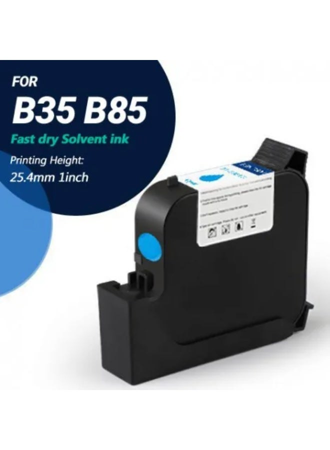 BENTSAI EB22C Cyan Original Solvent Fast Dry Ink for 6210, B35, B45, B85 Handheld Printer - 1 Pack