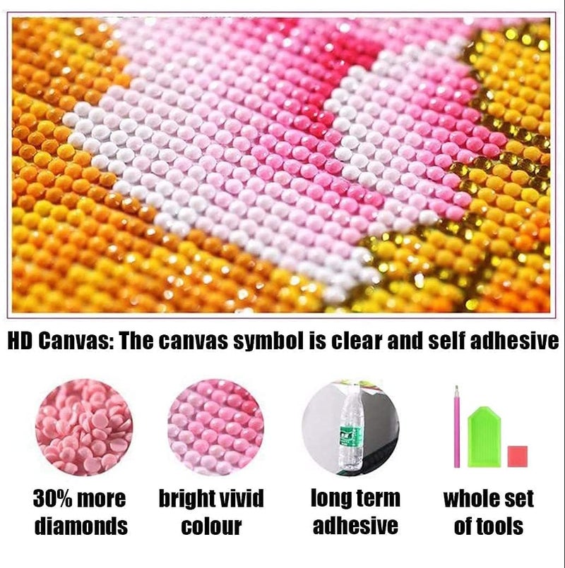 BLINE 5D Diamond Painting by Number Kit, 40 * 50cm Full Drill Diamond Painting Rhinestone Embroidery Pictures for Adults Kids Relaxation and Home Wall Decor - Image 4