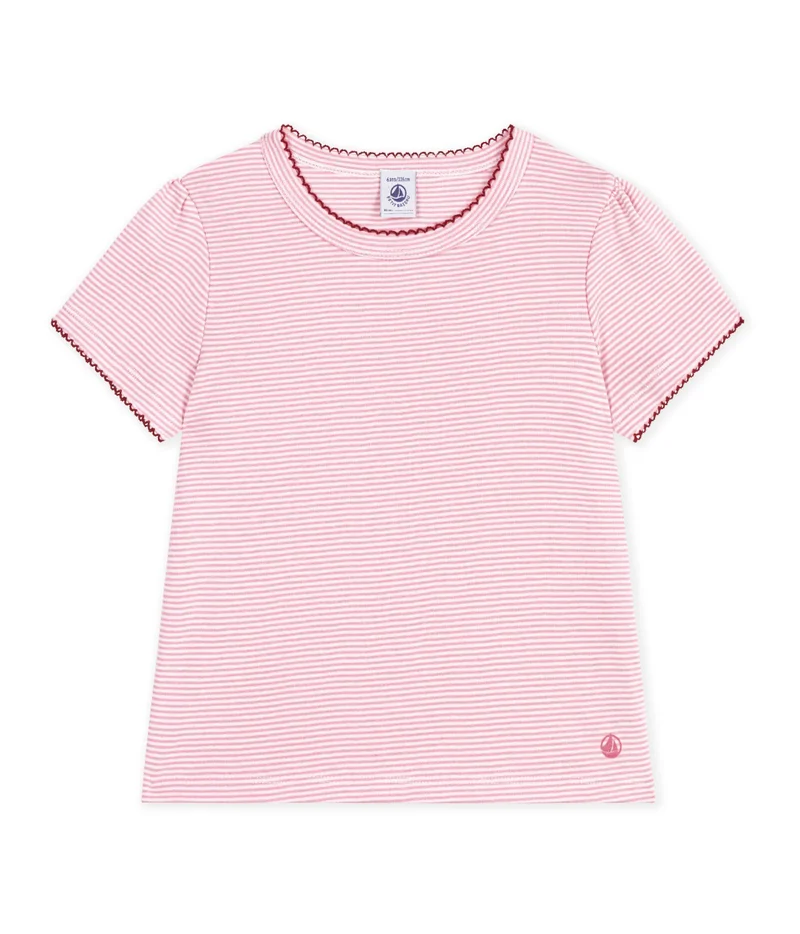 Petit Bateau Children's Short-Sleeved Stripy T-Shirt