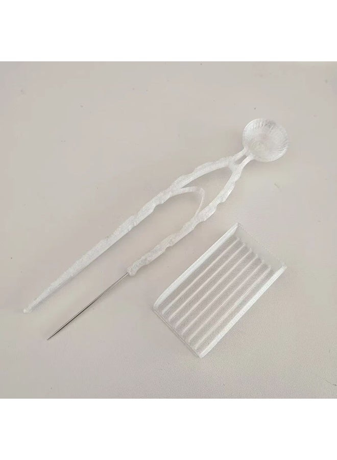 Efficient Fuse Bead Single Needle Tweezer & Aligner Tray Set, 2.6mm Beads Kit with Single Needle Tweezer and Aligner Tray, for Beginner & Artist - Image 1