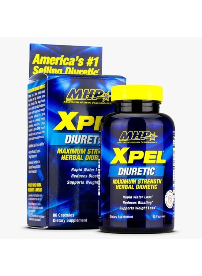 MHP XPEL Herbal Diuretic | 80 Caps | Fast Water Loss, Bloating Reduction, Weight Management | Green Tea & Dandelion Root Blend - Image 2