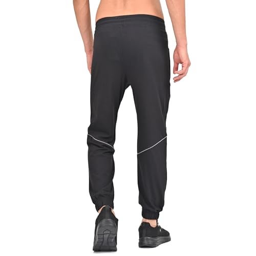 Pepe Jeans Men's Solid Stretchable Track Pant- Black- Small - Image 2