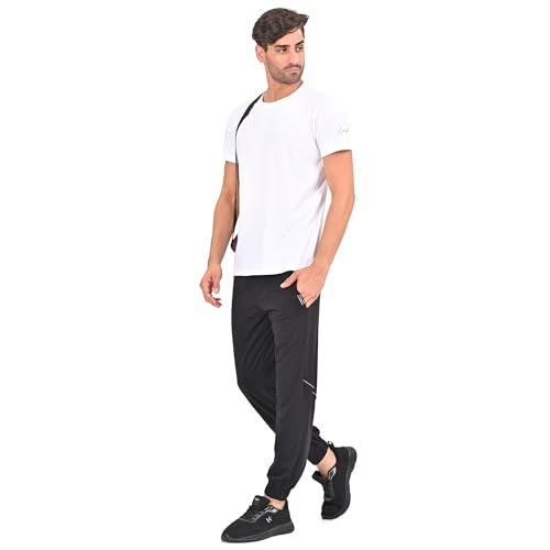 Pepe Jeans Men's Solid Stretchable Track Pant- Black- Small - Image 4
