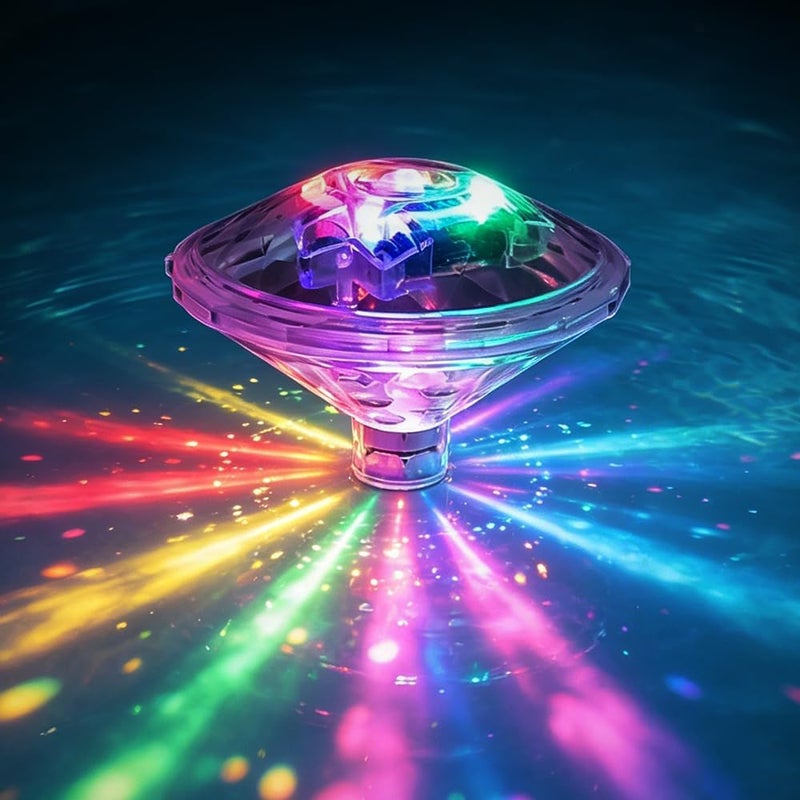 Rechargeable Floating RGB Pool Light, 8 Modes, Waterproof Diamond Lamp - Image 1