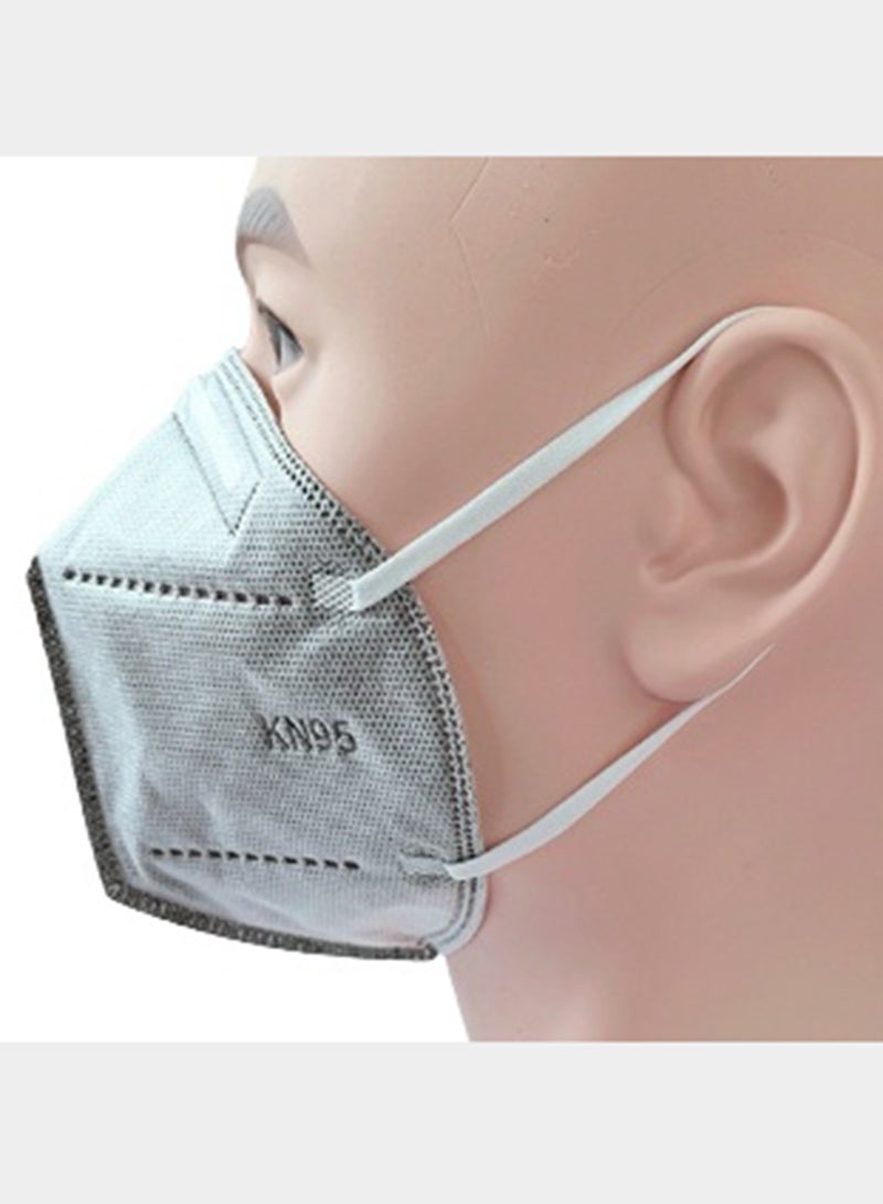 25PCS KN95 Face Mask 7 Layer Cup Dust Safety Masks Breathable Elastic Ear Loops Grey Masks disposable masks - Image 2