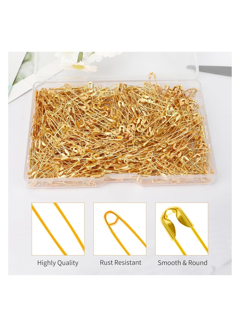 ستار بيجا دبابيس أمان وشاح للنساء باللون الذهبي 500 قطعة - Image 4