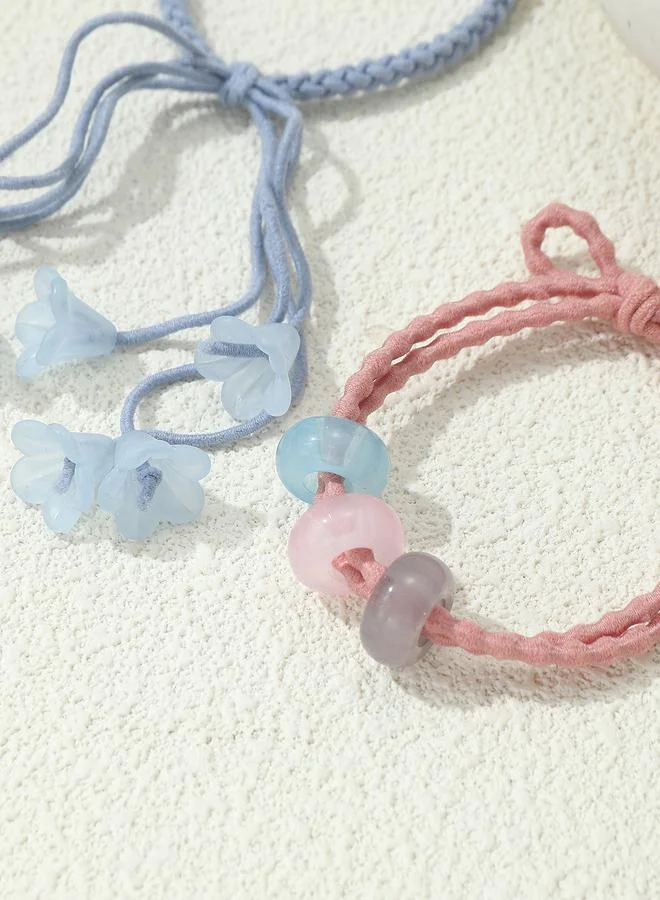 Take Two  Set of 10 - Pearl Detail Hair Ties for Women | Best Price UAE