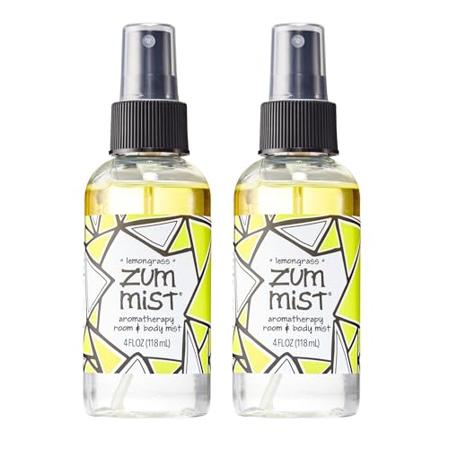 ZUM Indigo Wild Zum Mist Room & Body Spray - Aromatherapy Essential Oil Spray - Natural Body Mist & Room Spray - Lemongrass Scent - 4 fl oz (2 Pack) - Image 1