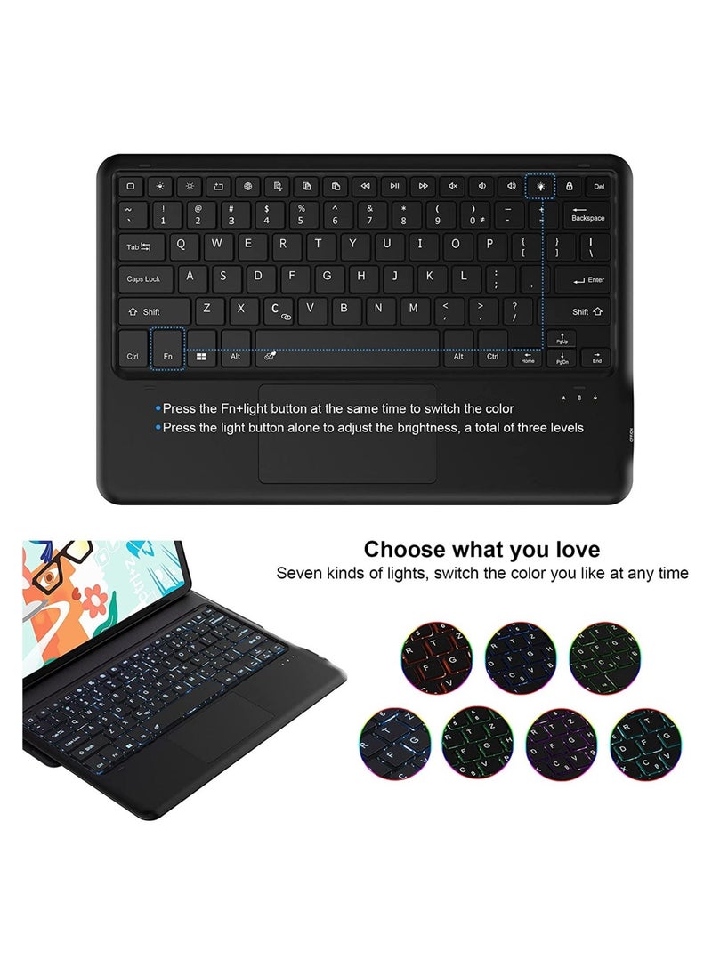 vesus Galaxy Tab S7 FE Keyboard Case 12.9" 2021, Wireless Detachable Keyboard + Folio Smart PU Case Cover Auto Sleep/Wake Magnetic for Samsung - Image 5