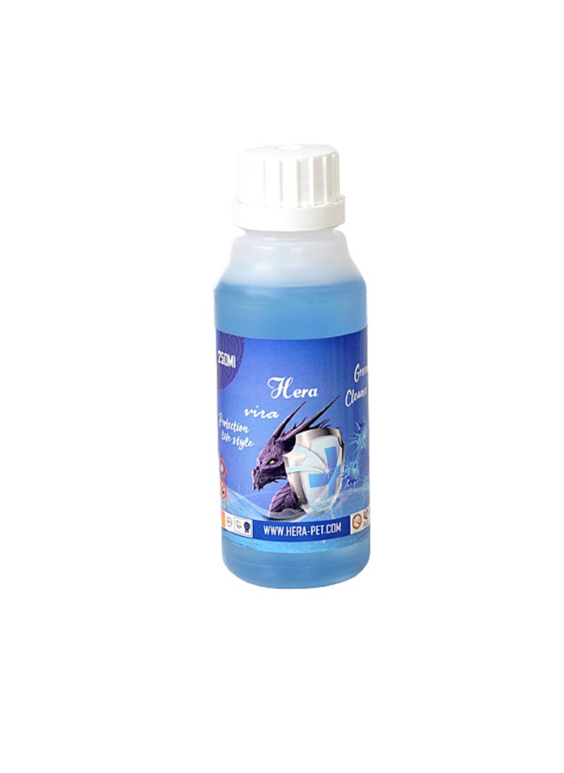 HERA Vira Sterilizer Clener Greener Kill Ticks Fleas Parvo Covid19 Blue 250ml 