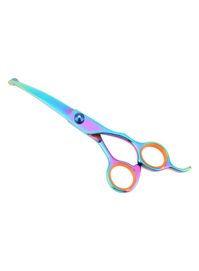 Mogoko Cat Dog Curved Scissors With Safe Round Tip, Stainless Steel Pet Grooming Shears - Image 1