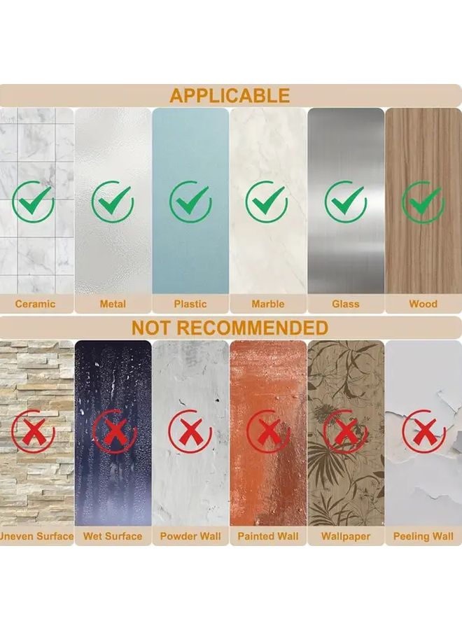 Silver 4 Pack Adhesive Wall Hook No Drilling Mounted Heavy Duty Waterproof - Image 5