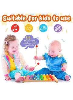 Generic Xylophone Toy For Kids, Xylophone Musical Toy with Child Safe Mallets Educational Musical Instents Toy for Toddlers 1-3  - Image 3