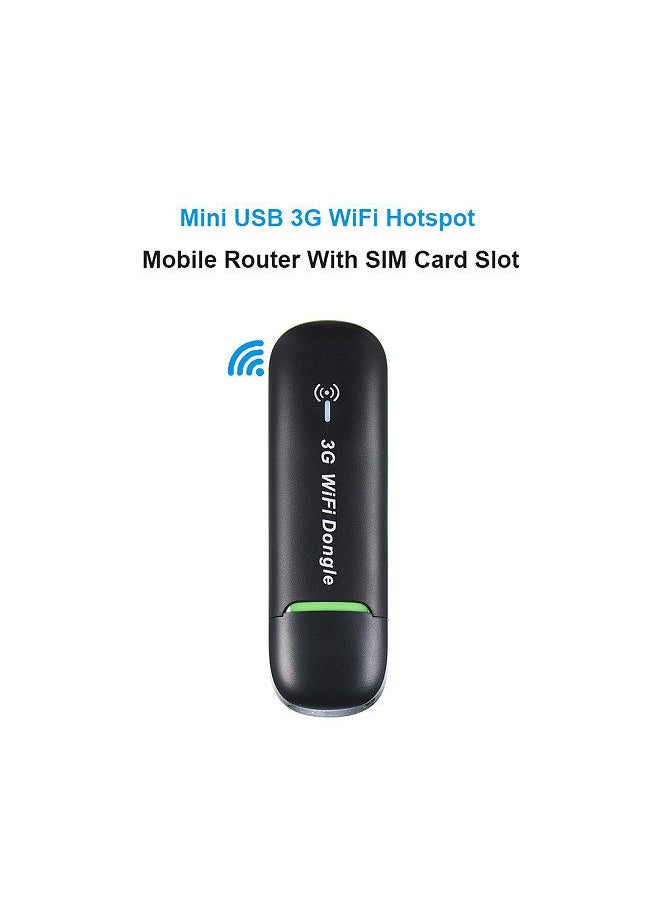 Generic - Mini USB 3G WiFi Hotspot 3G Mobile Router Mobile WiFi USB Dongle Wireless WCDMA Modems With SIM Card Slot(White) - Image 1