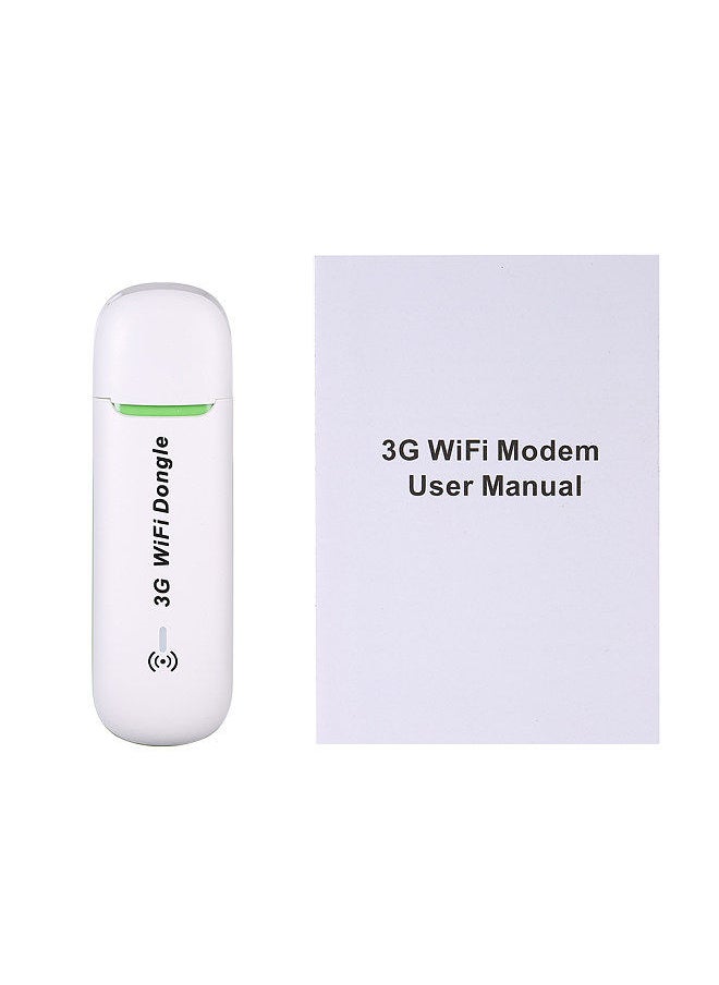 Generic - Mini USB 3G WiFi Hotspot 3G Mobile Router Mobile WiFi USB Dongle Wireless WCDMA Modems With SIM Card Slot(White) - Image 1