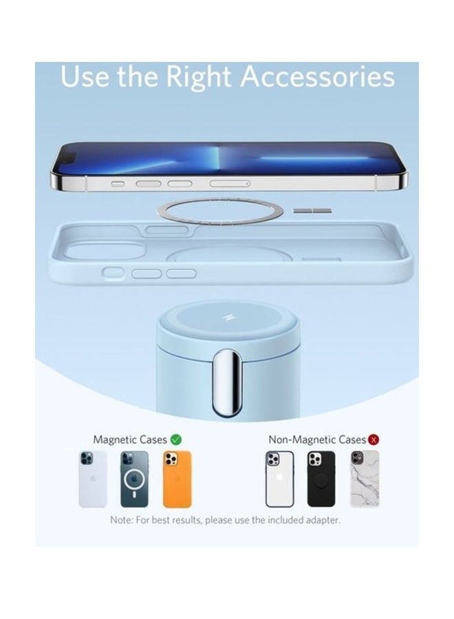 Anker Magnetic Wireless Charger (MagGo), 2 In 1 Wireless Charging Station With 20W USB-C Charger, For iPhone 13/12 Series, AirPods Pro Interstellar - Image 3