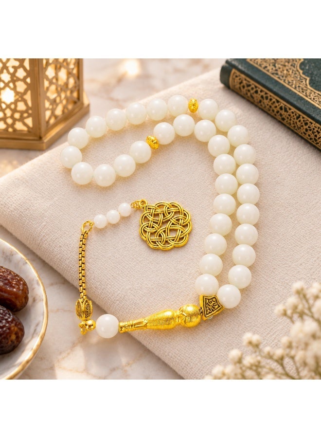TranquilBeads Blue Glow Tasbih 33 Beads 10mm, Luminous Misbaha Prayer Beads for Men, Islamic Dhikr Beads with Gift Box, Ramadan Eid Hajj Umrah Gift - Image 3