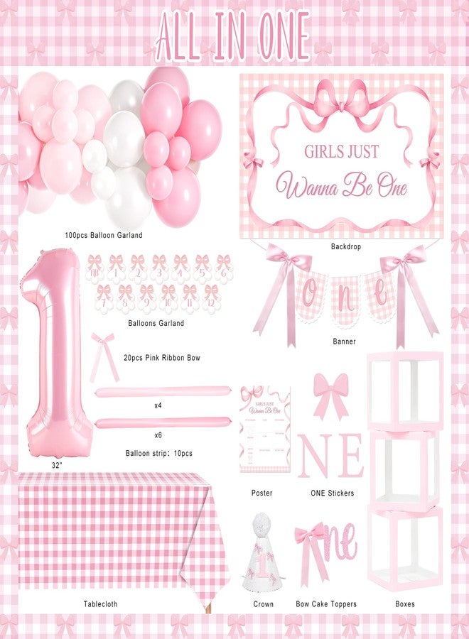 Kriyokiaa Bow 1st Birthday Decorations for Girl Coquette Pink Bow Party - Image 2