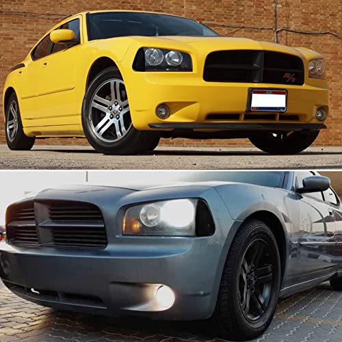 Tonsya For 2006 2007 2008 2009 2010 Dodge Charger Sxt Rt Se Srt8 Assembly Replacement OEM Front Bumper Passenger Side Marker turn signal housing Smoked Lens Black housing - Image 5