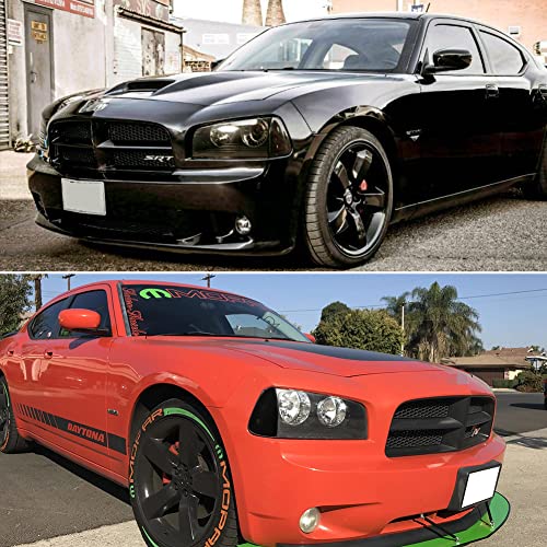 Tonsya For 2006 2007 2008 2009 2010 Dodge Charger Sxt Rt Se Srt8 Assembly Replacement OEM Front Bumper Passenger Side Marker turn signal housing Smoked Lens Black housing - Image 4
