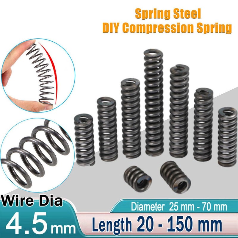 2PCS Compression Springs 40mm x 90mm 4 5mm Wire Diameter Small Pressure Coil Springs - Image 2