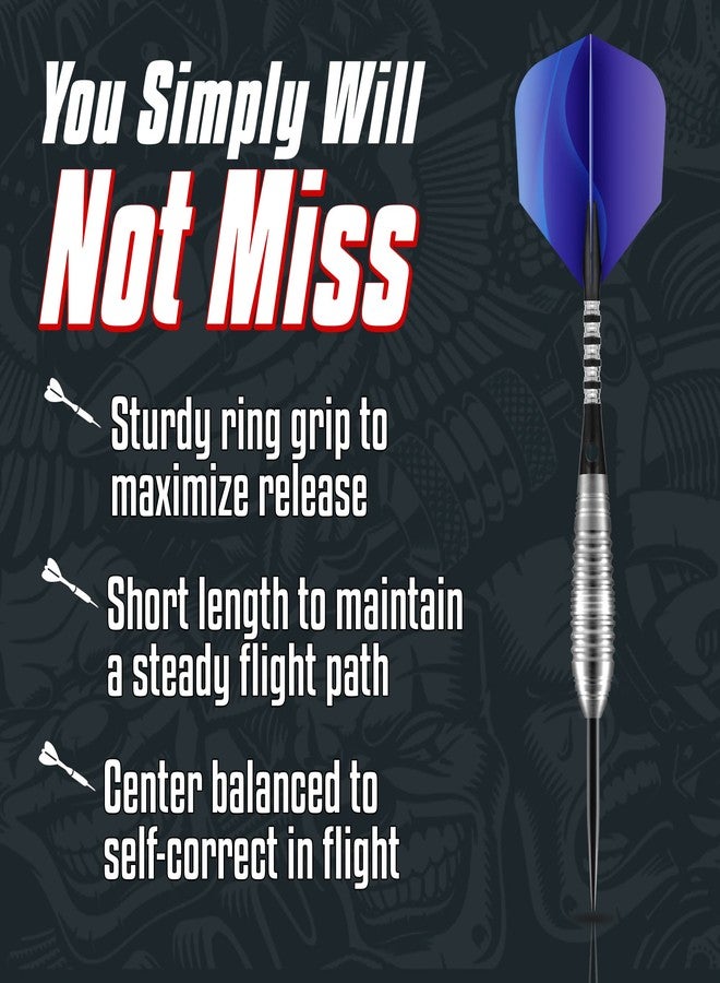 Shot! Darts Zen Budo Steel Tip Dart Set (23g/24g/26g) | 80% Tungsten Barrels | Center Balanced Bomber Shape | Perfect for Beginners | Handcrafted Darts with Flights | Metal Tip | Made in New Zealand - Image 4