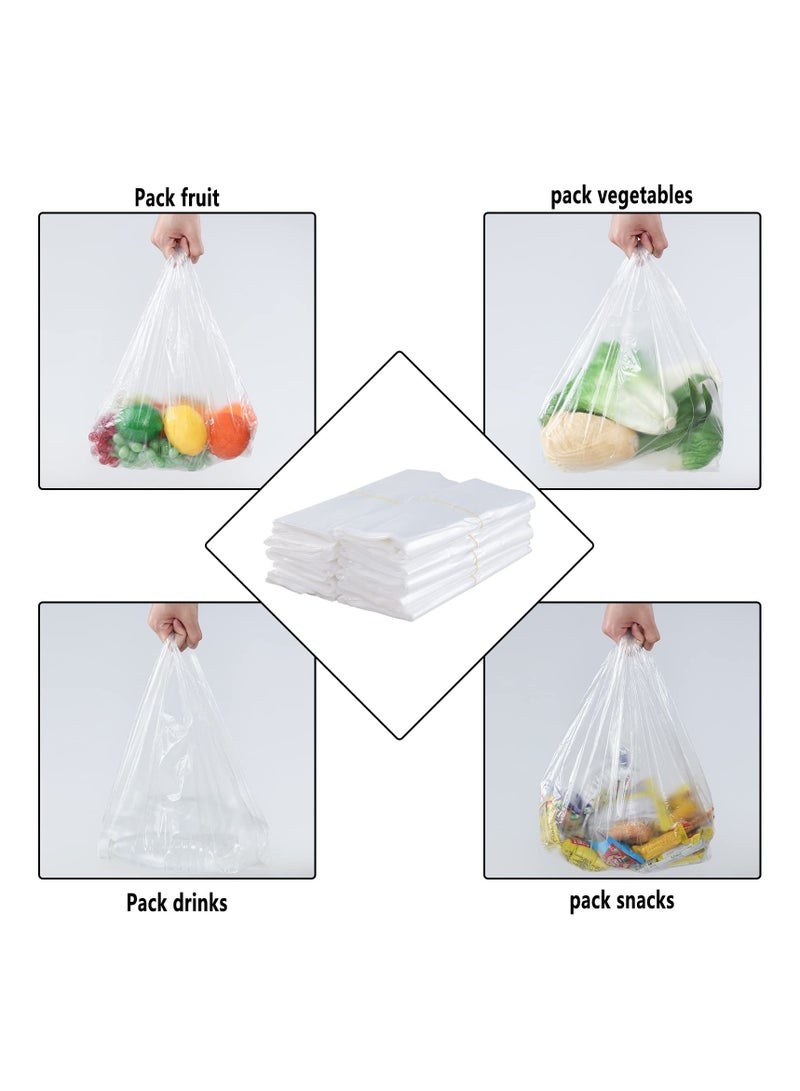UNIWORTH-Plastic Disposable Grocery Bags, Heavy Duty 40cm X 40cm 1Kg Reusable Shopping Bags, Tear Resistant & Eco Friendly, Convenient Carry Handles, 100% Recyclable  - Image 4