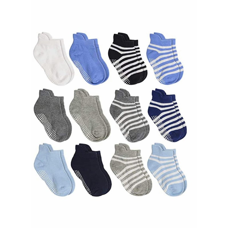 Barakah 12 Pairs Set Baby Cotton Ankle Socks Toddler Short Socks Kids Soft Breathable Girls Socks - Image 1