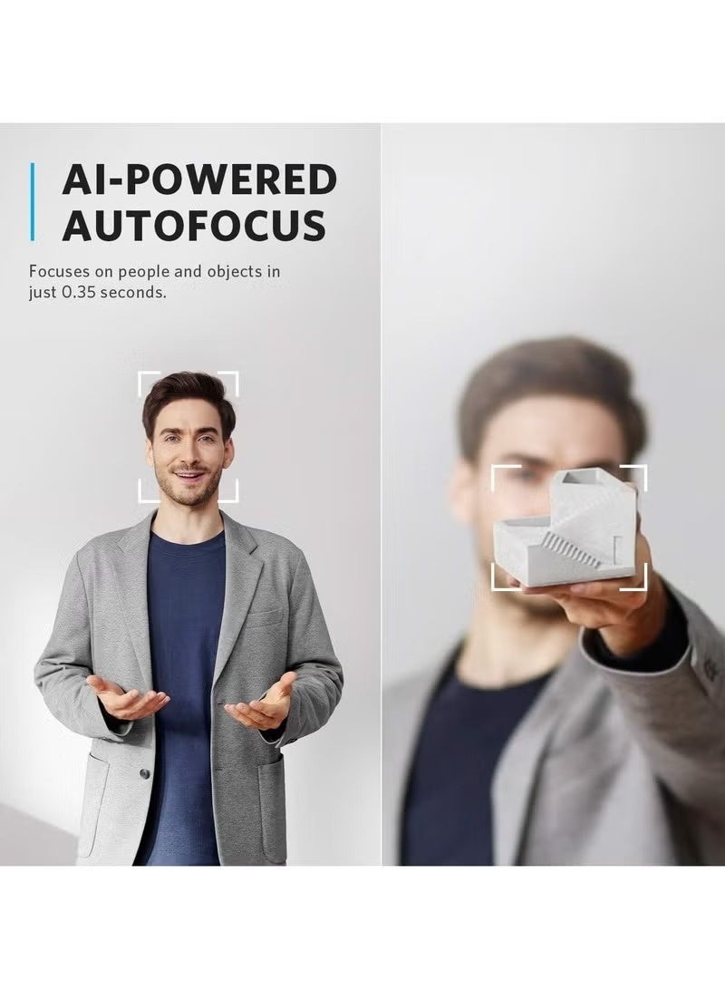 JAJEEK PowerConf C300 Smart Full HD, AI-Powered Framing & Autofocus, 1080p Webcam with Noise-Cancelling Microphones, Adjustable FoV, HDR, 60 FPS, Low-Light Correction, Zoom Certified Black - Image 5