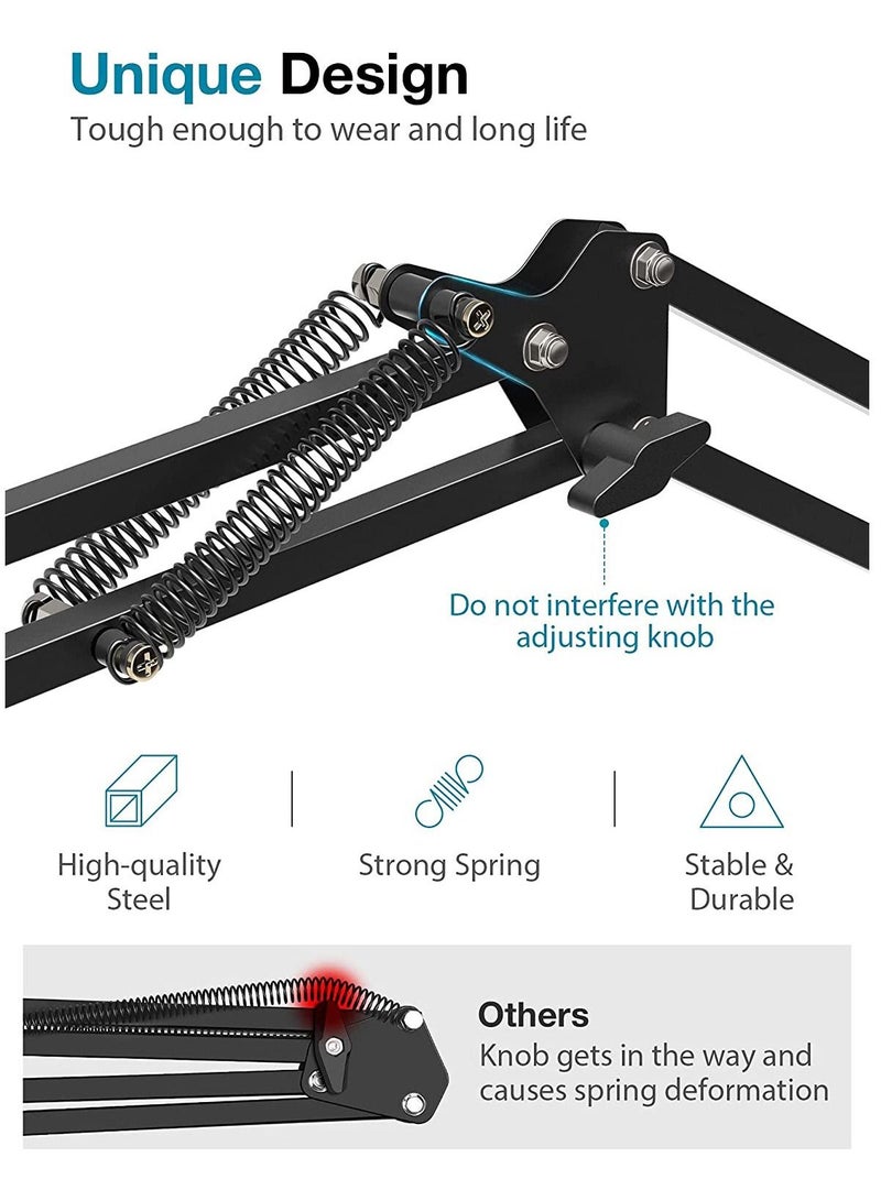 Professional Adjustable Microphone Stand Mic Arm Stand Studio Microphone Suspension Scissor Arm Stand - Image 4