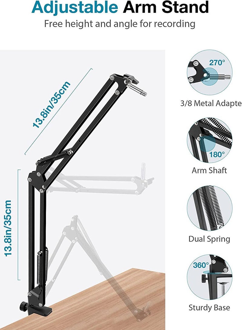 Professional Adjustable Microphone Stand Mic Arm Stand Studio Microphone Suspension Scissor Arm Stand - Image 5